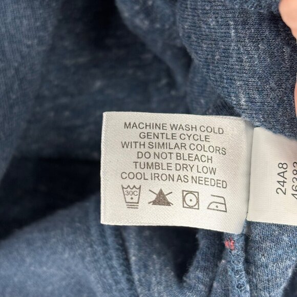 Orvis Quarter Zip Pullover Sweater Men's XXL Navy Blue Red Stripe Cotton Blend - Picture 10 of 10